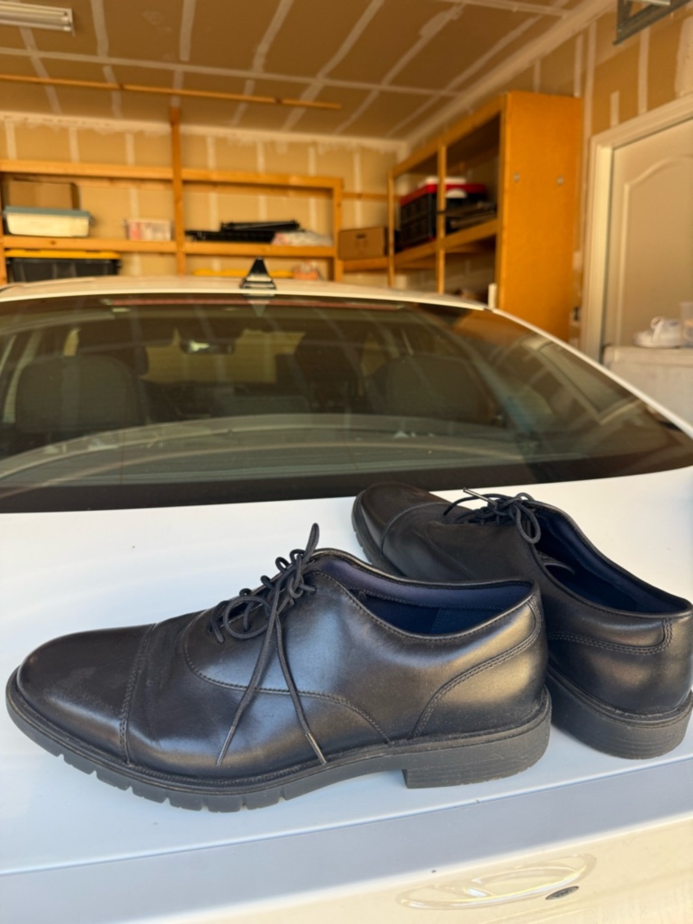 Cole Haan size 12 Men's Black Leather Lace-Up Dress Shoes